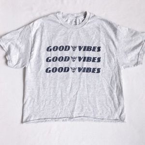 ISO cropped good vibes tee